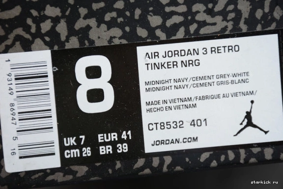 Jordan 3 “Midnight CT8532-401 Air Navy”CT8532-401 1117